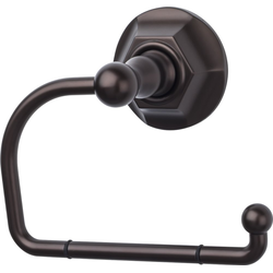 4-3/4 Inch Length Edwardian Toilet Paper Hook with Hex Backplate, Bronze