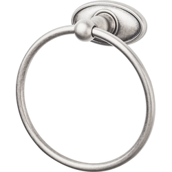 10% OFF 6-1/8 Inch Diameter Edwardian Towel Ring with Oval Backplate, Antique Pewter