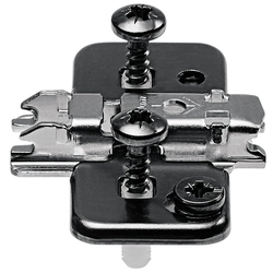  Blum 0mm Height Clip Frameless Mounting Plate Expando (Dowel) Screw Mounting Black Onyx
