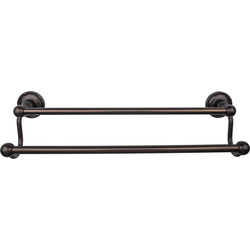 10% OFF 18 Inch Center to Center Edwardian Double Towel Bar with Ribbon Backplate, Oil Rubbed Bronze