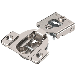 Compact 38N 3/8 Inch Overlay Self-Close Face Frame Hinge/Plate, Screw-On Installation 