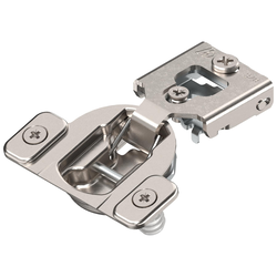 Compact 38N Hinge and Mounting Plate 3/8 inch Overlay with Dowel
