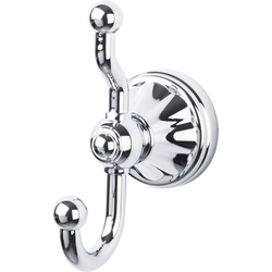 4-3/4 Inch Length Hudson Double Robe Hook, Polished Chrome