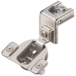  Compact 39C 1-9/16 Inch Overlay Self-Close Face Frame Hinge/Plate, Screw-On and Dowel Installation 
