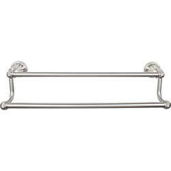 24 Inch Center to Center Hudson Double Towel Bar, Brushed Satin Nickel