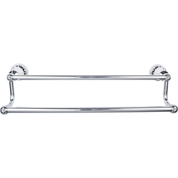 24 Inch Center to Center Hudson Double Towel Bar, Polished Chrome