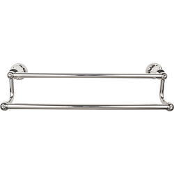 24 Inch Center to Center Hudson Double Towel Bar, Polished Nickel