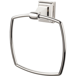 7 Inch Diameter Stratton Towel Ring, Polished Nickel