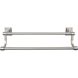 18 Inch Center to Center Stratton Double Towel Bar, Brushed Satin Nickel