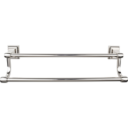 18 Inch Center to Center Stratton Double Towel Bar, Polished Nickel