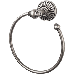 7-1/8 Inch Diameter Tuscany Towel Ring, Antique Pewter