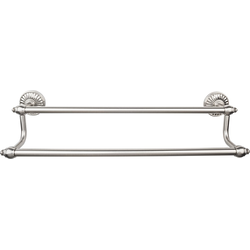 24 Inch Center to Center Tuscany Double Towel Bar, Brushed Satin Nickel