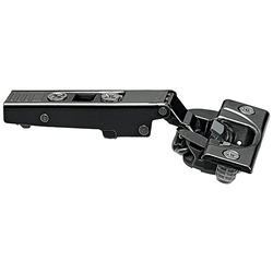110 Degree Soft Close Full Overlay Dowel Hinge, Black Onyx