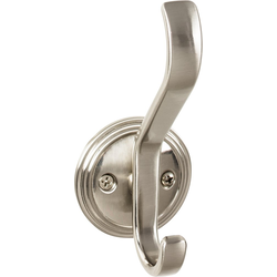 4-11/16 Inch Length Reeded Hook, Brushed Satin Nickel