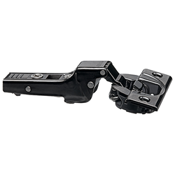 110 Degree Soft Close Half Overlay Screw-On Hinge, Black Onyx