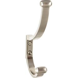 6-1/8 Inch Length Emerald Hook, Brushed Satin Nickel