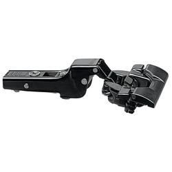 110 Degree Soft Close Half Overlay Inserta Hinge, Black Onyx