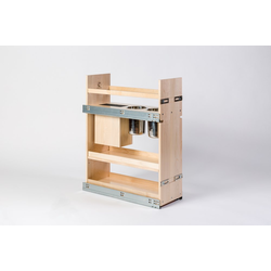  CC Signature Series Base Cabinet Organizer for Minimum Interior Opening 9-Inch Width x 27-Inch Height, Includes (2) 1.25 Qt. Canisters &amp; (1) Knife Block Insert, UV Clear-Coat Finished Maple 