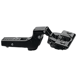 110 Degree Soft Close Inset Screw-On Hinge, Black Onyx