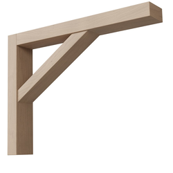 7-1/2 Inch Tall x 1-1/2 Inch Wide Lexington Bar Bracket, Alder