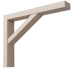 7-1/2 Inch Tall x 1-1/2 Inch Wide Lexington Bar Bracket, White Oak