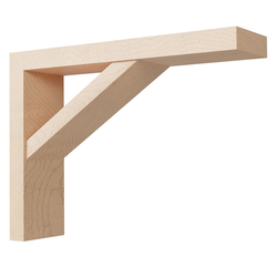 7-1/2 Inch Tall x 2-1/2 Inch Wide Lexington Bar Bracket, Paint Grade
