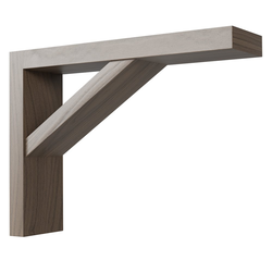 7-1/2 Inch Tall x 2-1/2 Inch Wide Lexington Bar Bracket, Walnut