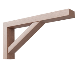 5 Inch Tall x 1-1/2 Inch Wide Lexington Bar Bracket, Red Oak