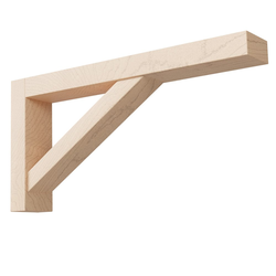 5 Inch Tall x 1-1/2 Inch Wide Lexington Bar Bracket, Hard Maple