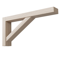 5 Inch Tall x 1-1/2 Inch Wide Lexington Bar Bracket, White Oak