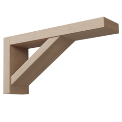 5 Inch Tall x 2-1/2 Inch Wide Lexington Bar Bracket, Alder