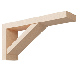 5 Inch Tall x 2-1/2 Inch Wide Lexington Bar Bracket, Hard Maple