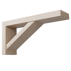 5 Inch Tall x 2-1/2 Inch Wide Lexington Bar Bracket, White Oak
