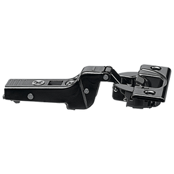 95 Degree Soft Close Thick Door Half Overlay Screw-On, Black Onyx