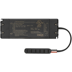  Tresco 12V/30W Dimmable Constant Current LED Driver with 6-Way Distributor, Black 