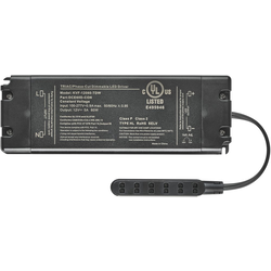 Tresco 12V/60W Dimmable Plug-In Constant Current LED Power Supply with 6-Way Distributor, Black 