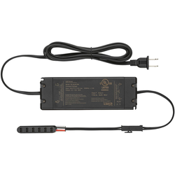  Tresco 12V/60W Plug-In Constant Current LED Power Supply with 6-Way Distributor, Black 