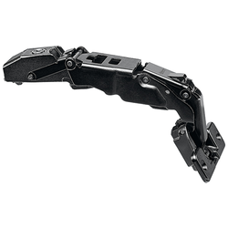 155 Degree CLIP top 0-Protrusin Screw On Hinge, Black Onyx