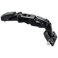 155 Degree CLIP top 0-Protrusin Thick Door Dowel Hinge, Black Onyx