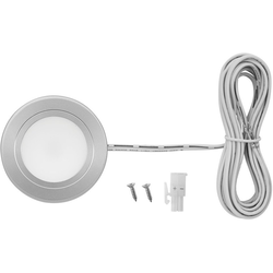  EquiLine LED Puck/Spot Light, 12V/3W each, 78 Inch Lead Included,5000K Cool White, Nickel