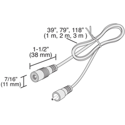 118 Inch Snap Panel Extension Cord, White