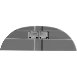 Curved Infinex Extrusion End Caps, Gray