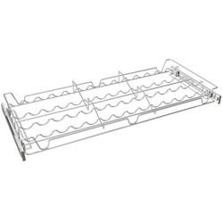 30 Inch Width Deluxe Sliding Spice/Can Rack, Minimum Cabinet Opening Width: 30 Inch, Chrome