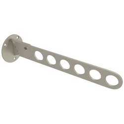 11 Inch Depth Adjustable Laundry Room Valet Hook, Satin Nickel