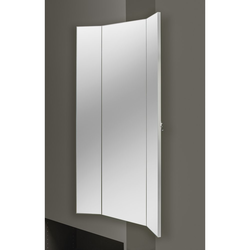 48 Inch Height Tri-Fold Closet Mirror With Soft Close, Silver