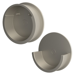Clearance Sale, 3/4 Inch Width Closet Rod End Caps Only, Satin Nickel