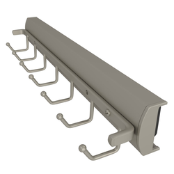 13-11/16 Inch Depth Premiere Swivel Belt Rack, Minimum Cabinet Opening Width: 2-1/2 Inch, Satin Nickel