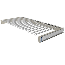 30 Inch Width Pull-Out Pants Rack w/Soft Close, Minimum Cabinet Opening Width: 30 Inch, Satin Nickel