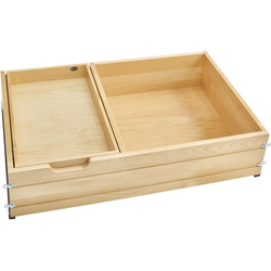 34-1/2 Inch Width Frameless Tiered Deep Drawer, Minimum Cabinet Opening Width: 34-1/2 Inch, Natural