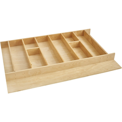  Shallow Trimmable Utility Drawer Insert Divider 33-1/8" Width x 22" Maximum Depth x 2-3/8" Height, Natural 